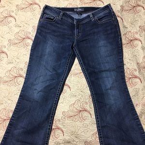 Plus size silver jeans